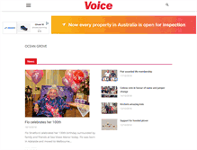 Tablet Screenshot of oceangrovevoice.com.au